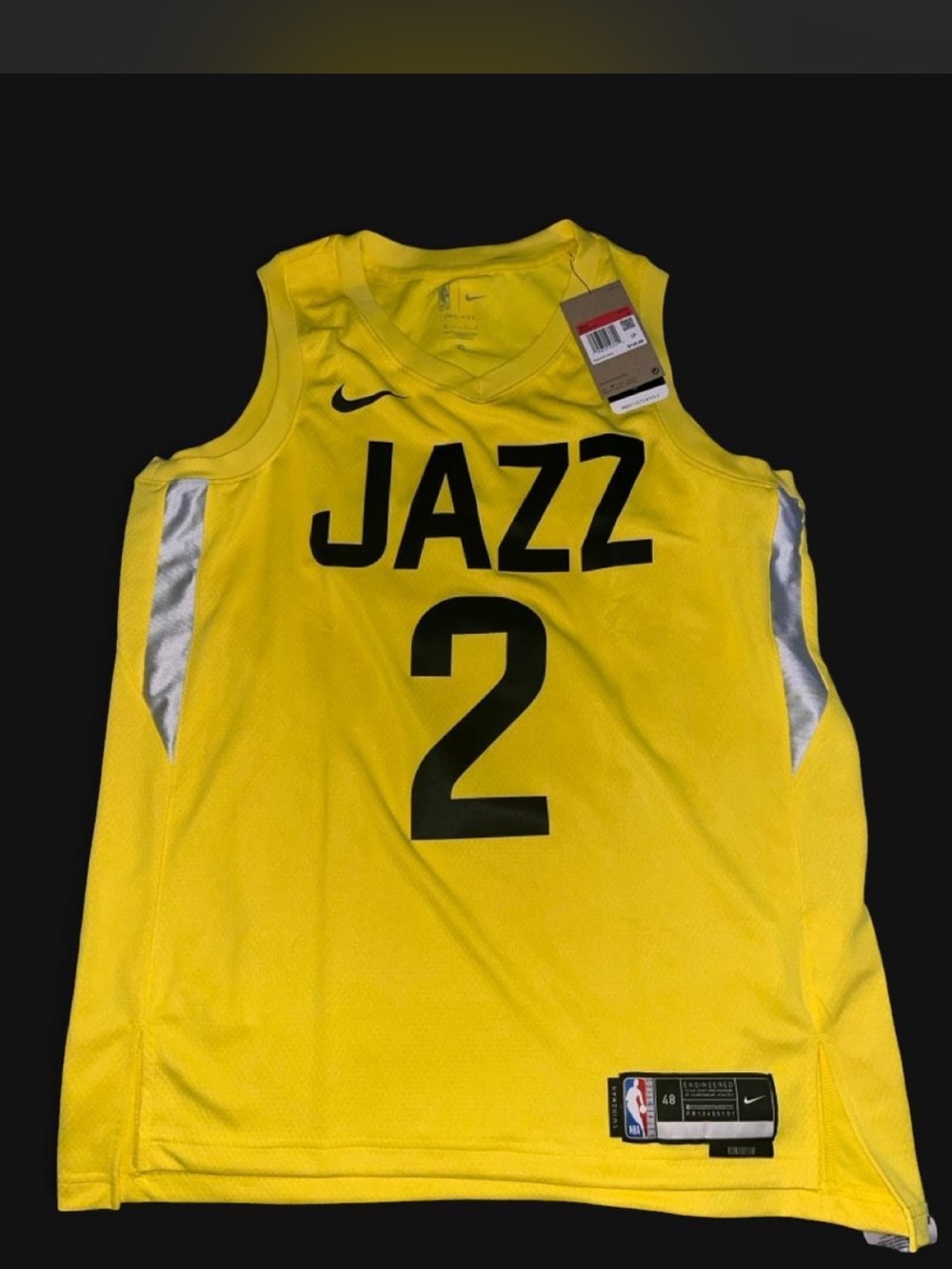 Nike Yellow Dri-FIT Jersey with Black Lettering